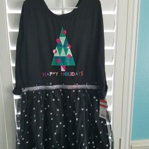 NWT Cat & Jack Girls Holiday Dress Glitter Dots